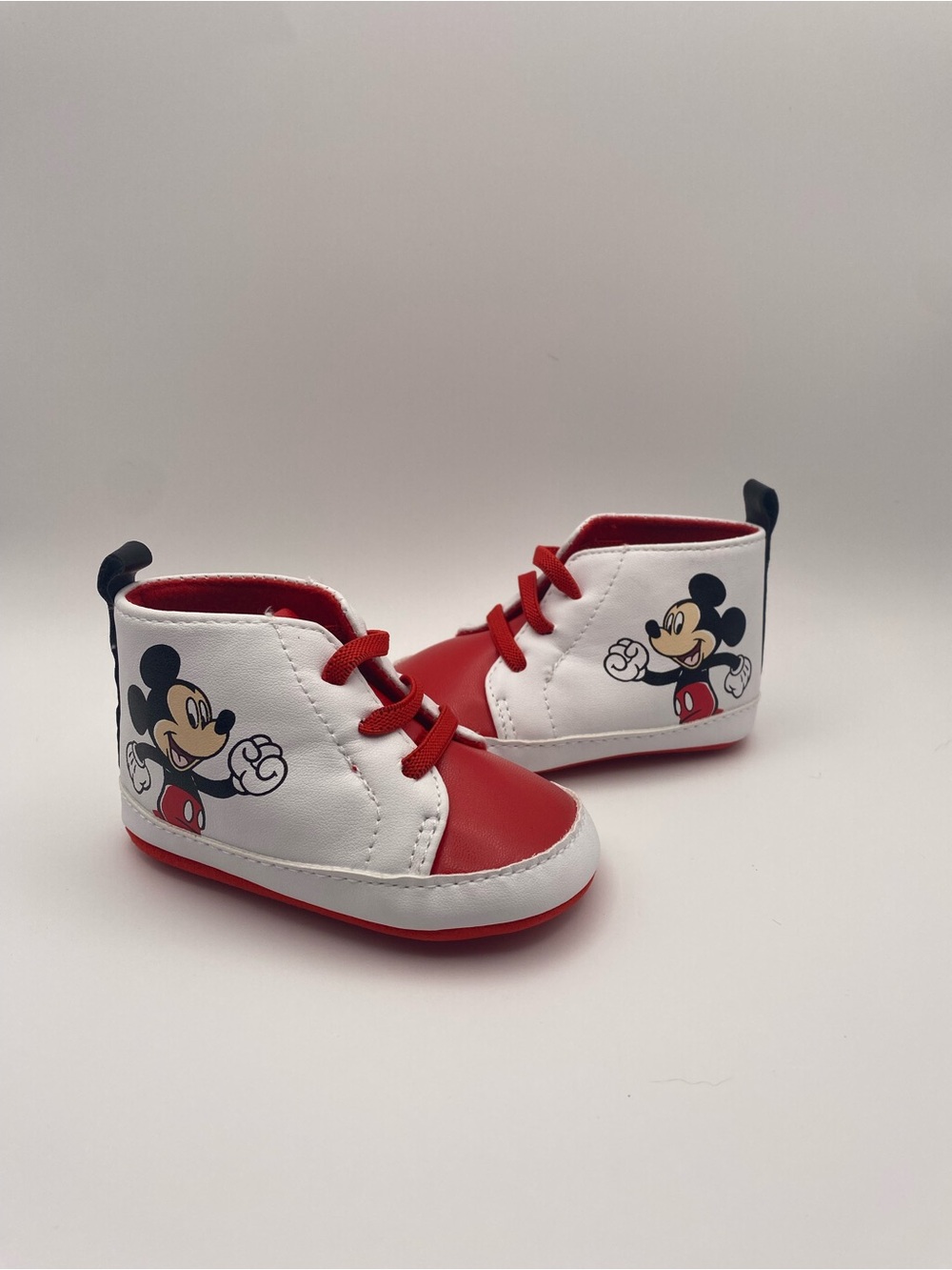 Disney Red & White Mickey Baby Walker Shoes